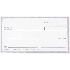 Sustainable Greetings Reusable Giant Paper Check - 30 x 16 in Multicolor Dry Erase Board - Oversized Novelty Gag Gift & Giant Check for Fundraisers & Awards