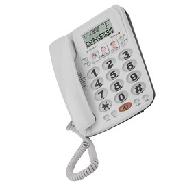 Yosoo Wall Telephone Phone Answering Mail with Cord Home Phone Caller ID Display Mute Adjustable Large Button Redial for Office, Hotel and Home
