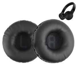 Universal-Ohrpolster für Kopfhörer mit 70 mm Durchmesser, gepolsterte Ohrpolster, kompatibel mit Tune 500BT, WH-CH500/CH510 und anderen Modellen, Ersatz aus PU-Leder und Schaumstoff, Schwarz