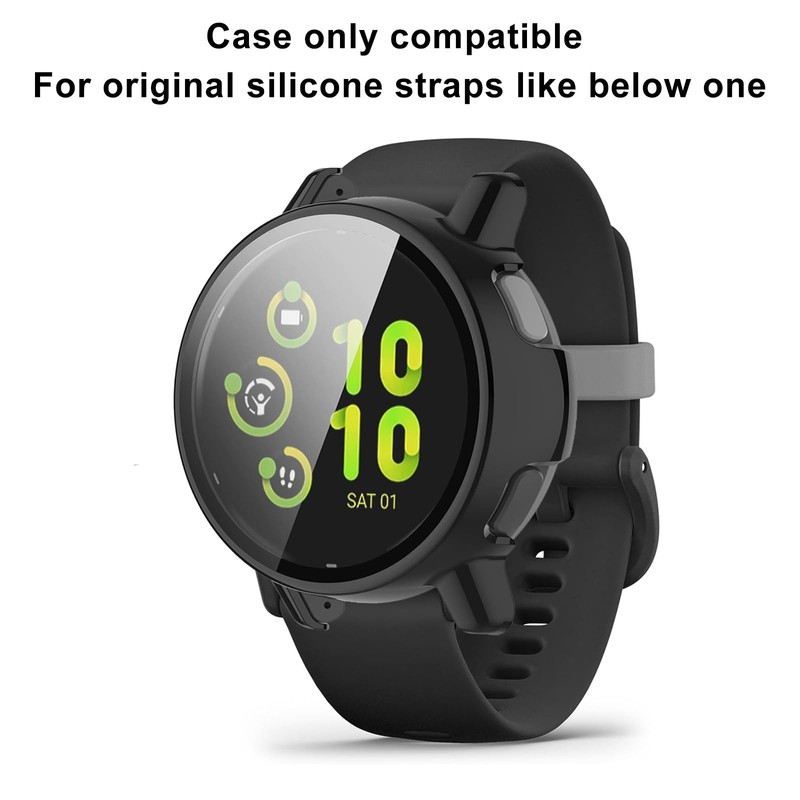 MEMELOKA Case for Garmin Vivoactive 5 with Screen Protector, Pack