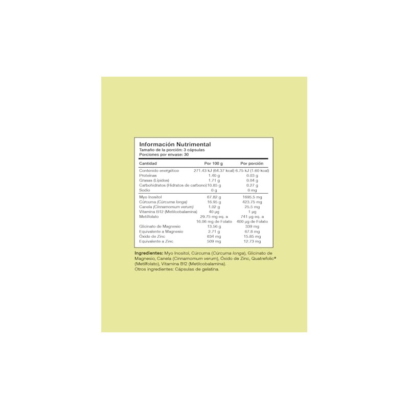 Sop Ovario Poliquistico Suplemento Mujer Alimenticio Base Myo Inositol Minerales