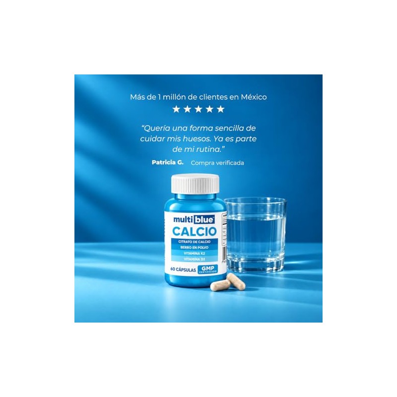 Citrato de Calcio con Vitamina D3 K2 Fortalece Huesos, Dientes,