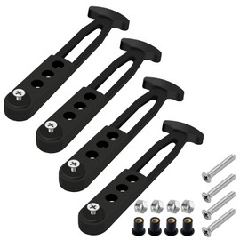 4 Pack Boat Telescoping Ladder Rubber Strap Boarding Fixed Lock Belt Adjustable 4-Hole Installation for Pontoon Boat Yacht Roof RV Folding Ladder