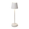 Two's Company Scalloped Edge Shade LED Cordless Table Lamp, 14.5-Inch,