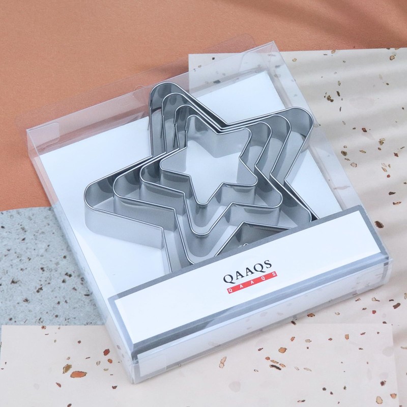 Stars Cookie Cutter Set Large - 5 inch, 4 inch,