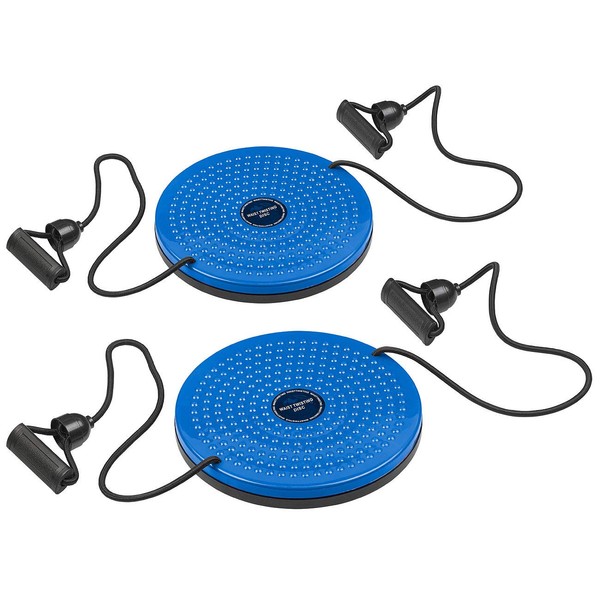PEARL Sports Waist Twisting Disc: Set of 2 Fitness Twisting Disks with Expander for Abdomen, Waist & Arms (Waist Twisting Disc Exercises, Twist Waist Disc, Vibration Plate)
