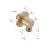 Duttao Wall Supply Elbow for Hand Held shower,with Connector Body