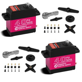 2PCS 40kg Steering Servo High Torque RC Steering Servo Motor Waterproof for 1/8, 1/10, 1/12 Scale Car and DIY Projects (180 Degree)