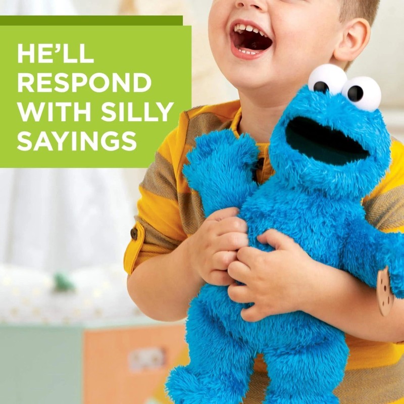 Sesame Street Feed Me Cookie Monster Plush: Interactive 13 Inch