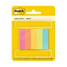 Post-it 670-5 AF Marcadores de pgina, 12 x 1-34, varios colores brillantes, 250 por paquete                                                           