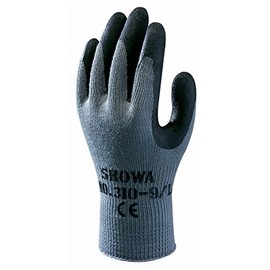 Showa Gloves SHO310-XL No.310 Grip Glove, Size: X-Large, Dark Grey/Black