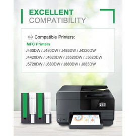 Jalada Compatible Ink Cartridge Replacement for Brother LC203 LC203XL LC201 LC201XL High Yield for Brother MFC-J460DW J480DW J485DW J680DW J880DW J885DW MFC-J4320DW J4420DW J4620DW Printer (20 Pack)