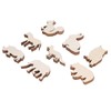 48PCS Animal Wooden Slice DIY Wood Ornaments Blank Decoration Shaped