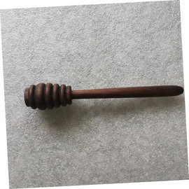 Hemobllo Black Walnut Wood Honey Dipper Stick Kitchen Honey Stirring Wand 12-Inch Long for Tea or Baking Natural Wood