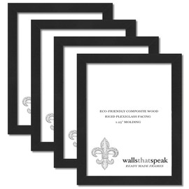 wallsthatspeak 22x28 Black Picture Frame for Puzzles Posters Photos or Artwork, Set of 4