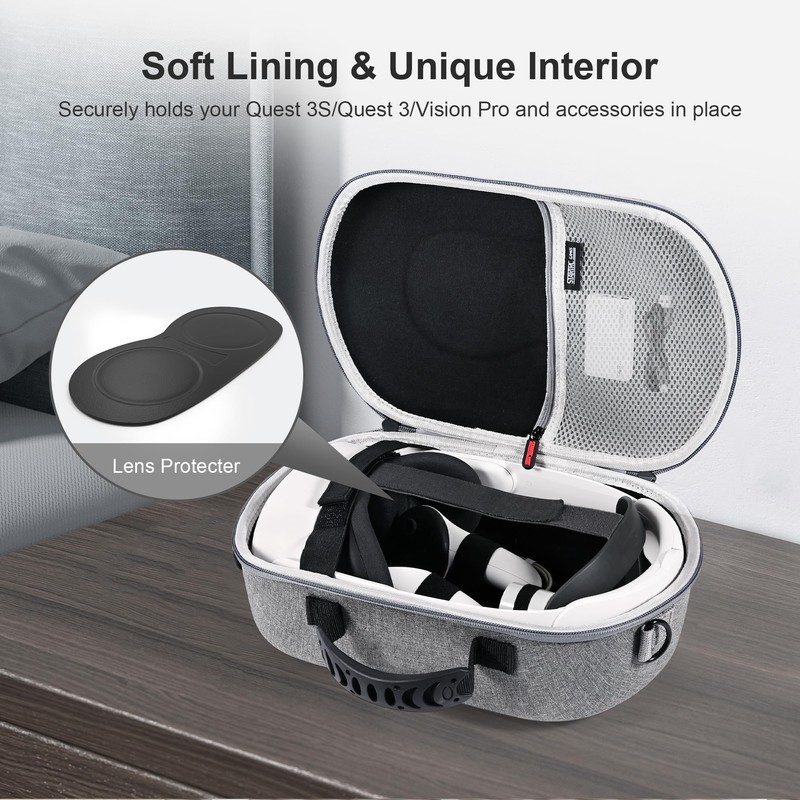 DEVASO Hard Carrying Case for Meta Quest 3S, Portable Protective