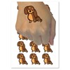 Dachshund Sitting Tilting Head Wiener Dog Temporary Tattoo Water Resistant
