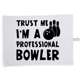 Hippowarehouse Trust Me I'm A Professional Bowler Tea Towel Eco Printed Dish Cloth Kitchen accessory 50cmx70cm 100% Cotton