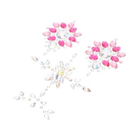 Baluue 2sets Rhinestones Body Stick Gems for Face and Chest Decoration Shimmery Body Jewels for Parties Festivals and Cosplay Includes Variety of Colors and Designs