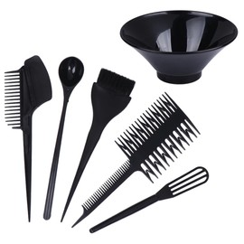 Healvian Disposable Hair Dyeing Kit Hair Coloring Tools Mixing Bowl Brush and Spoon for Home and Salon Use Black