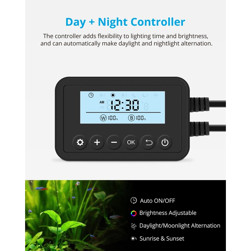 NICREW SkyLED Plus Aquarium Plant Light, Freshwater Fish Tank Light
