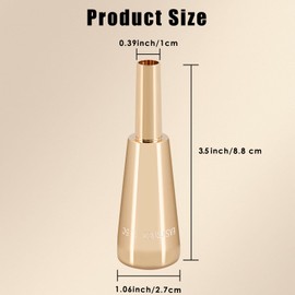 EASTROCK Trumpet Mouthpiece1.5C Trumpet Mouthpiece Brass Heavy Bullet Shape Instrument Accessories GOLD