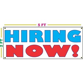 Hiring Now 2x5 Banner Sign