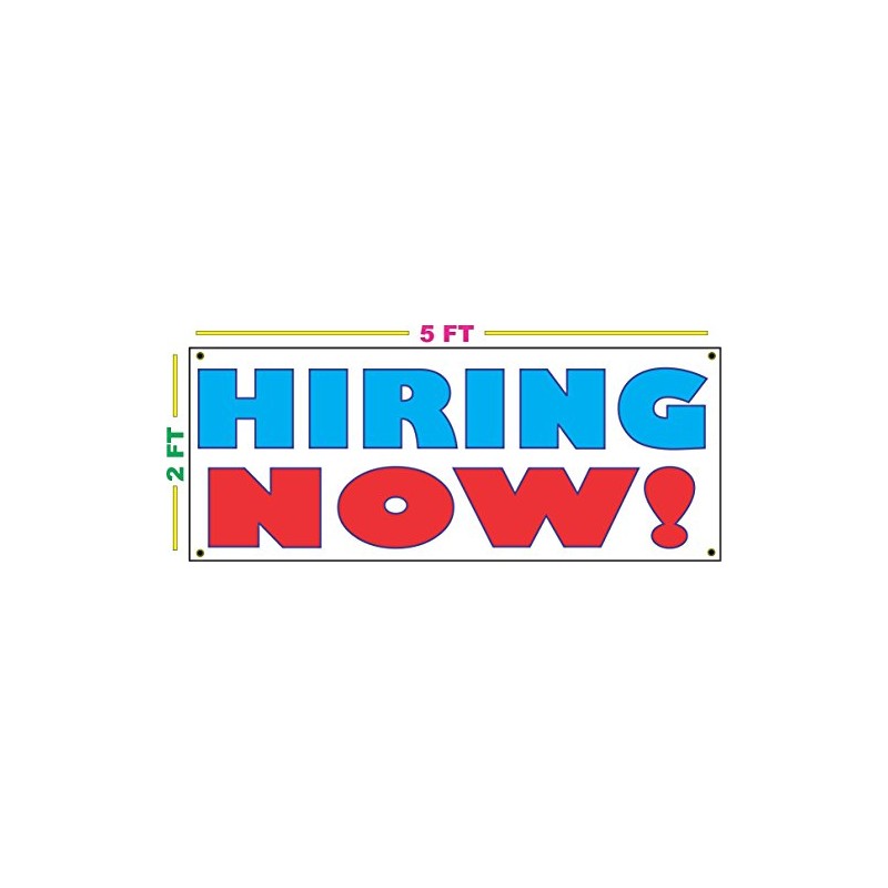 Hiring Now 2x5 Banner Sign