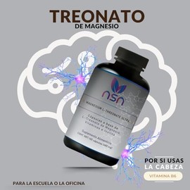 NSN | Treonato de Magnesio | Porciones Altamente Concentradas para Estudiantes y Profesionales | 100 cápsulas