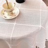 Monibana Mantel redondo a cuadros de 48 pulgadas de algodón