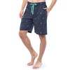 IZOD Men's Printed Poplin Relaxed Fit Drawstring Sleep Shorts, Dark