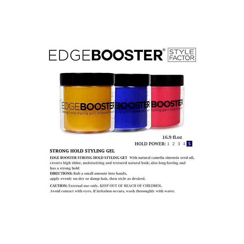 Style Factor Edge Booster Strong Hold Styling Gel, 16.9 Ounce