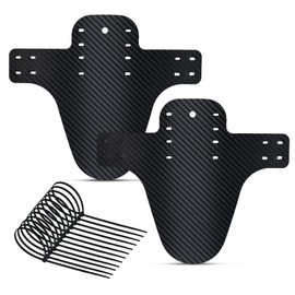NQEUEPN 4pcs Mountain Bike Fenders with 20 Cable Ties, Front and Rear Compatible Bicycle Mudguard Adjustable Fork Fender MTB for 26in/66cm 27.5in/70cm & 29in/73cm Bike Wheel & Disc Brake Bikes