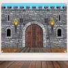 Tranqun Medieval Party Decorations Castle Backdrop Knight Wall Backdrop Keepers