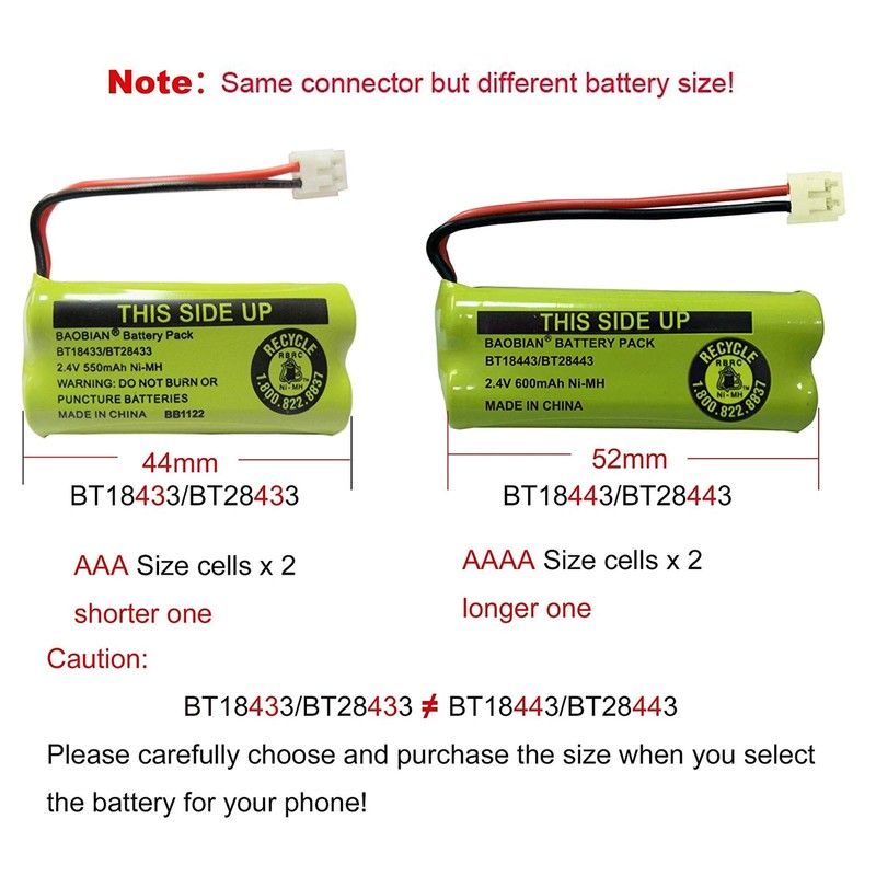 BAOBIAN BT18433/BT28433 BT184342 BT284342 BT1011 BT-1011 Cordless Phone Battery CL80109