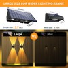 Solar Fence Lights,6Pack Solar Lights Outdoor Warm White + RGB