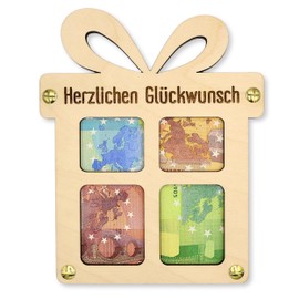 ZUKLA Packaging for Money Gifts Birthday, Christmas - Money Gift Packaging Wood - An Original Idea to Give Money - Gift Voucher