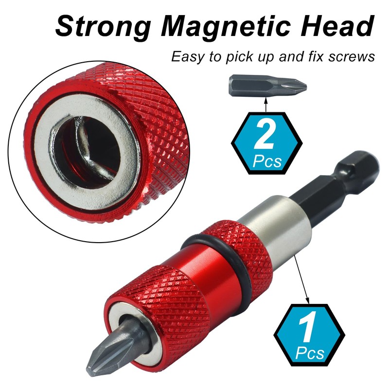 LifCratms 1 Piece Adjustable Depth Screwdriver Bit Holder, Magnetic Impact