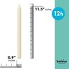 BOLSIUS Ivory Candlesticks Bulk Pack 50 Count - Unscented Dripless