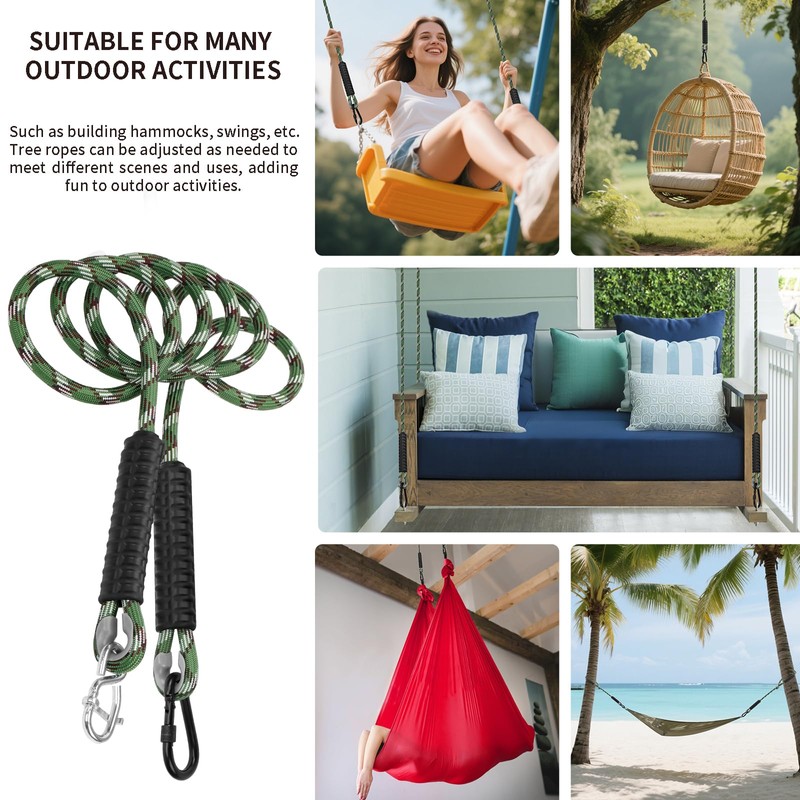 Heavy Duty Tree Swing Ropes Hammock, Adjustable Extendable Hanging Straps