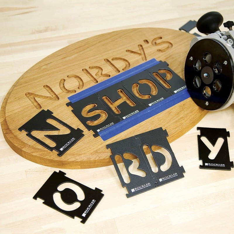 Rockler Interlock Signmaker's Template Kit, Comic Sans Font, Letters, 2-1/4''H