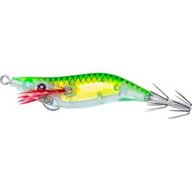 Yo-Zuri Mini Aurora Squid Jig, Floating, 2 Inch, 48mm, #1, Luminous Green