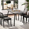 GarveeHome Dining Table Set for 4, 5 Piece Metal Frame