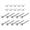 sourcing map M6 Wing Nuts Butterfly Nut Silver Tone 10pcs