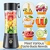 Portable Personal Blender, Cordless USB Rechargeable Mini Smoothie Maker with