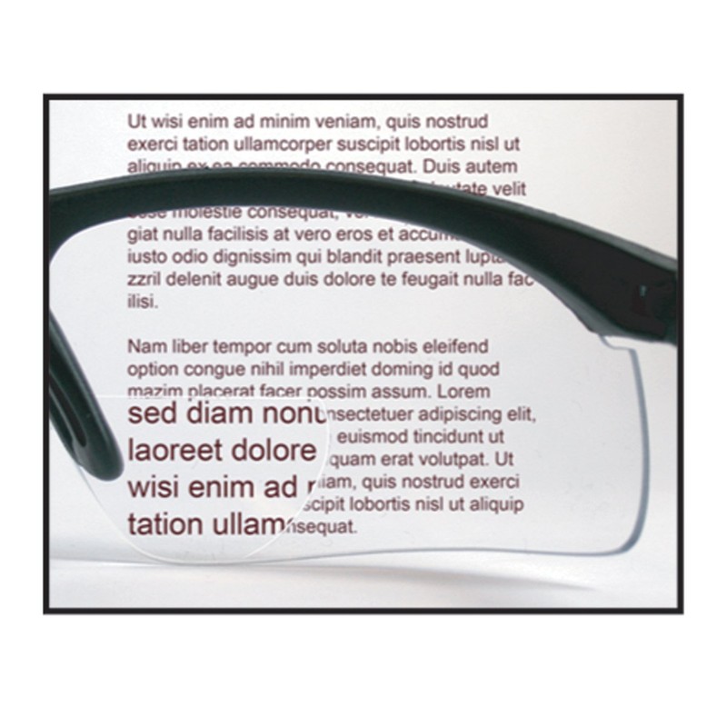 SAS Safety 541-1500 Sidewinder Readers Eyewear, Black Frame, 1.5 x