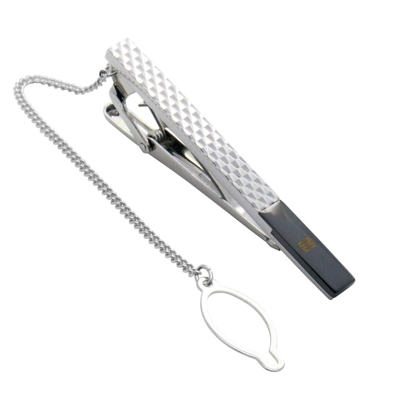 DAKS Ducks se-da038 Black Diamond Cut Tie Clip, Brass, No