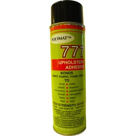 1 20oz Can Polymat 777 Aerosol Spray Glue Fast Tack Adhesive for Upholstery, Foam, Speaker Box Carpet, Car Auto Liner and Fabric, Multi-Purpose Adhesive