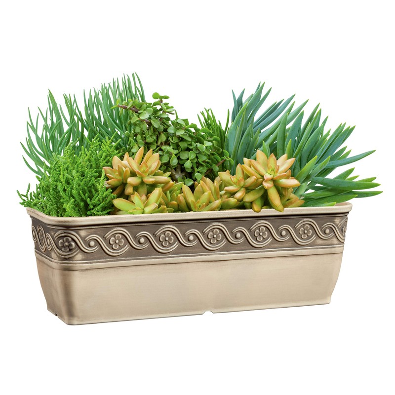 Classic Home and Garden 9410-060-CP3 Corinthian Trough Planter, 10", Cast
