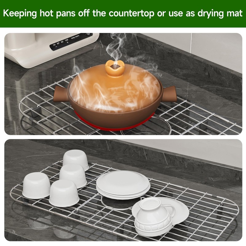 28" x 15" Sink Protectors for Kitchen Sink, Stainless Steel